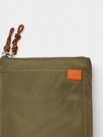 Bolso Bandolera Doble De Nylon caqui