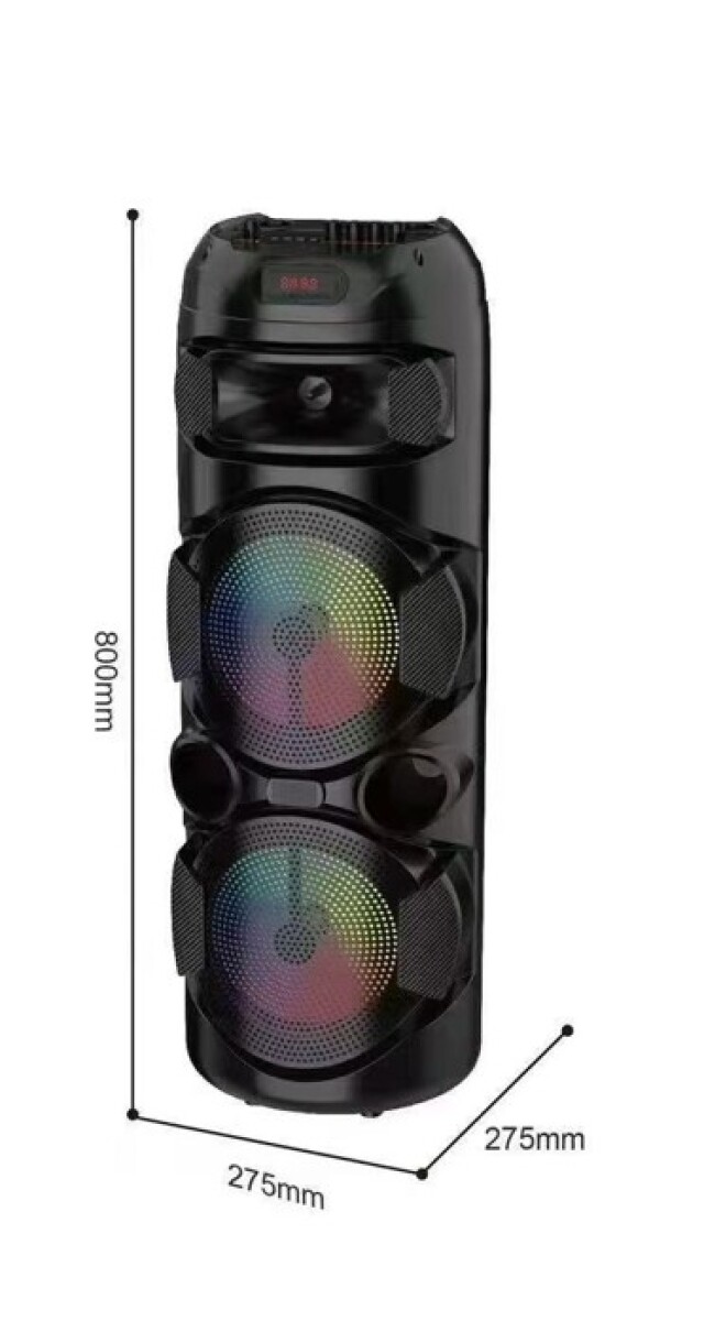 PARLANTE BLUETOOTH PORTATIL 20W LED KARAOKE RADIO BATERIA 7500AH 