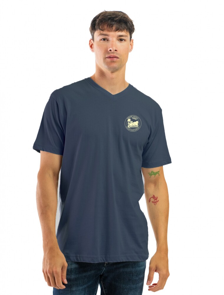 Remera Estampada C/V BGDH REVB-21 Marino/ Ciudades 034