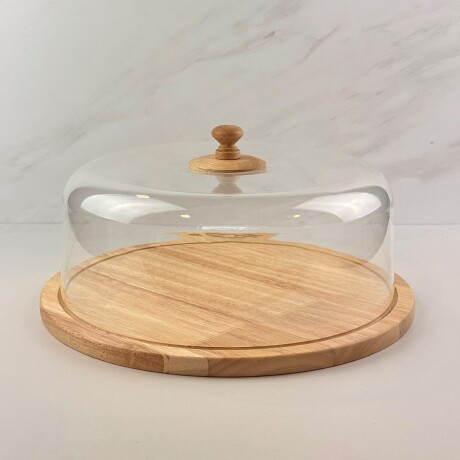 Campana para Tortas con Base de Madera de Bambú y Tapa Acrílica – Ø 33,5 cm x Alto 16.5cm Campana para Tortas con Base de Madera de Bambú y Tapa Acrílica – Ø 33,5 cm x Alto 16.5cm