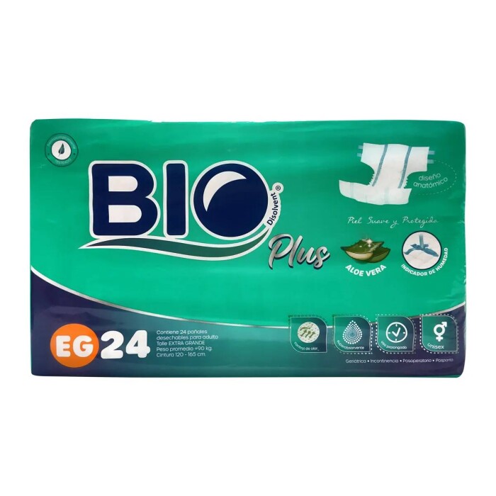 BIO DISOLVENT PAÑAL ADULTO XG PAQ. X 28 única