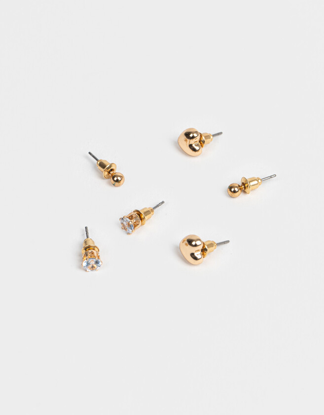 Aros Sets Con corazón Sets De Aros Pasantes - Dorado