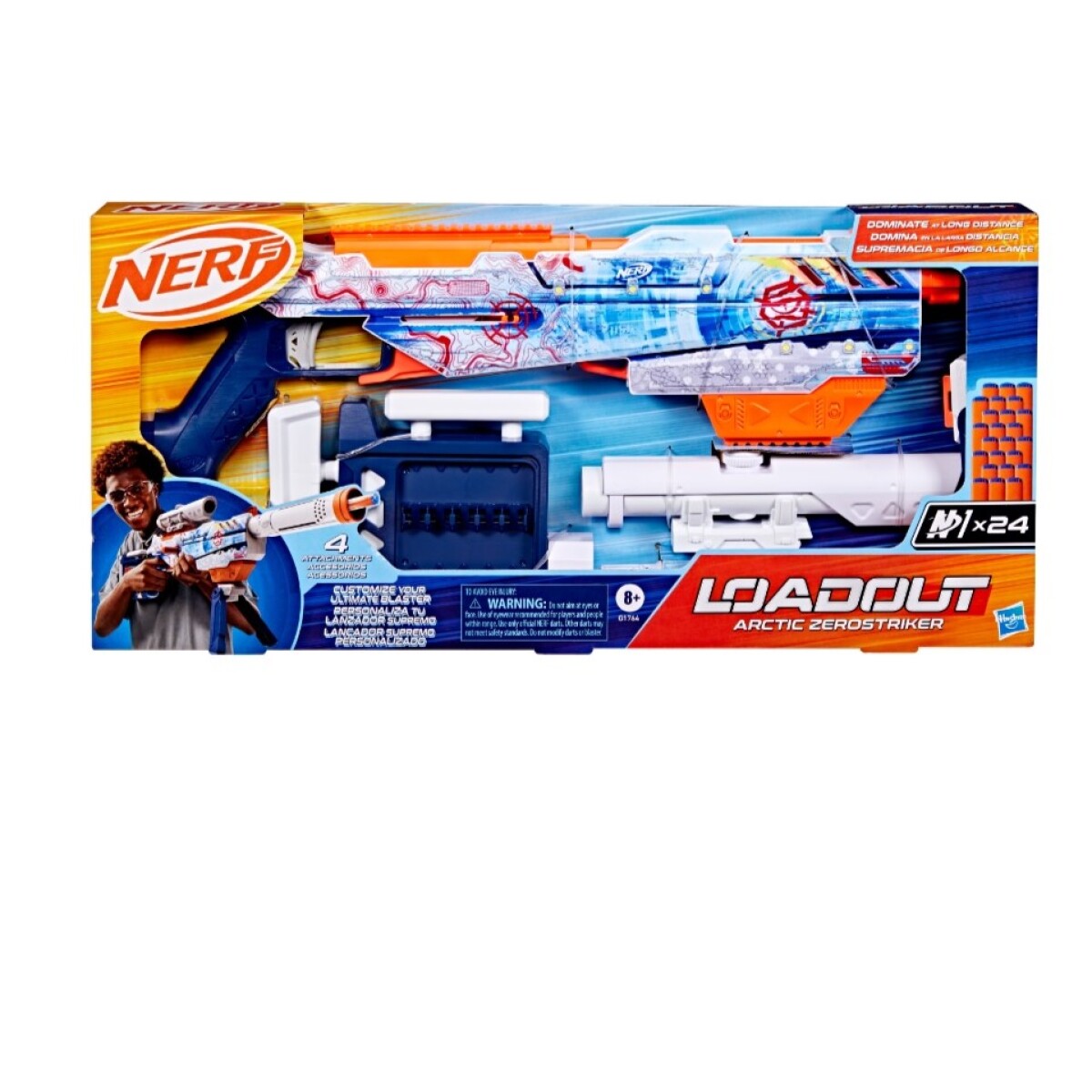 Lanzador Nerf Loadout Arctic Zerostriker Con 24 Dardos Ub 