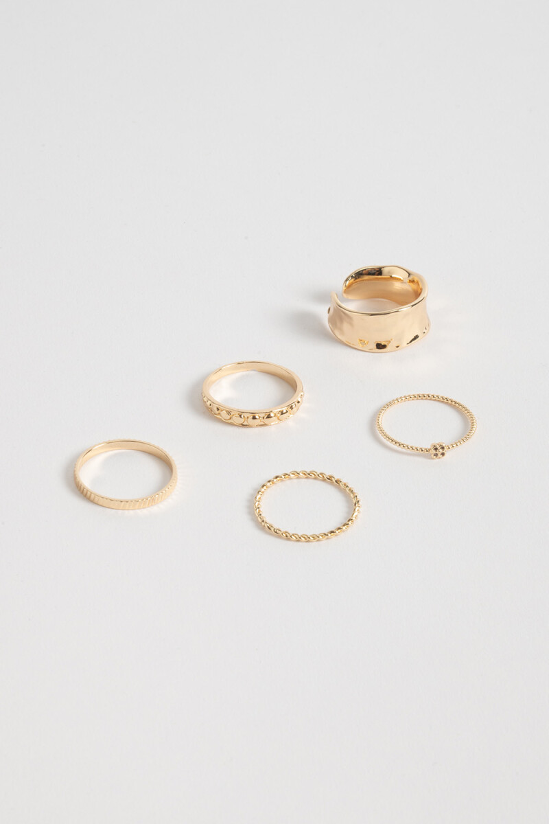 Set anillos Dorados