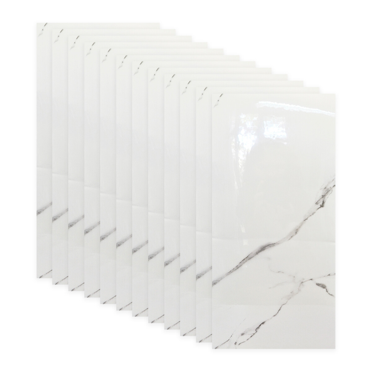 Set x20 placas autoadhesivas 30cm x 60cm x 2.2mm - MARMOL BLANCO 