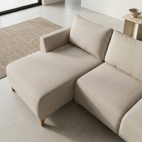 Rinconera Gino - Tela Microfibra - Chaise izquierdo TC 1010 (Beige)