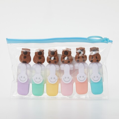 SET DE MINI ILUMINADORES (6 COLORES/LINDO CAPIBARA) SET DE MINI ILUMINADORES (6 COLORES/LINDO CAPIBARA)