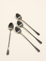 Cuchara Mango Largo Olivo Set 4 Un. Negro Color Unico