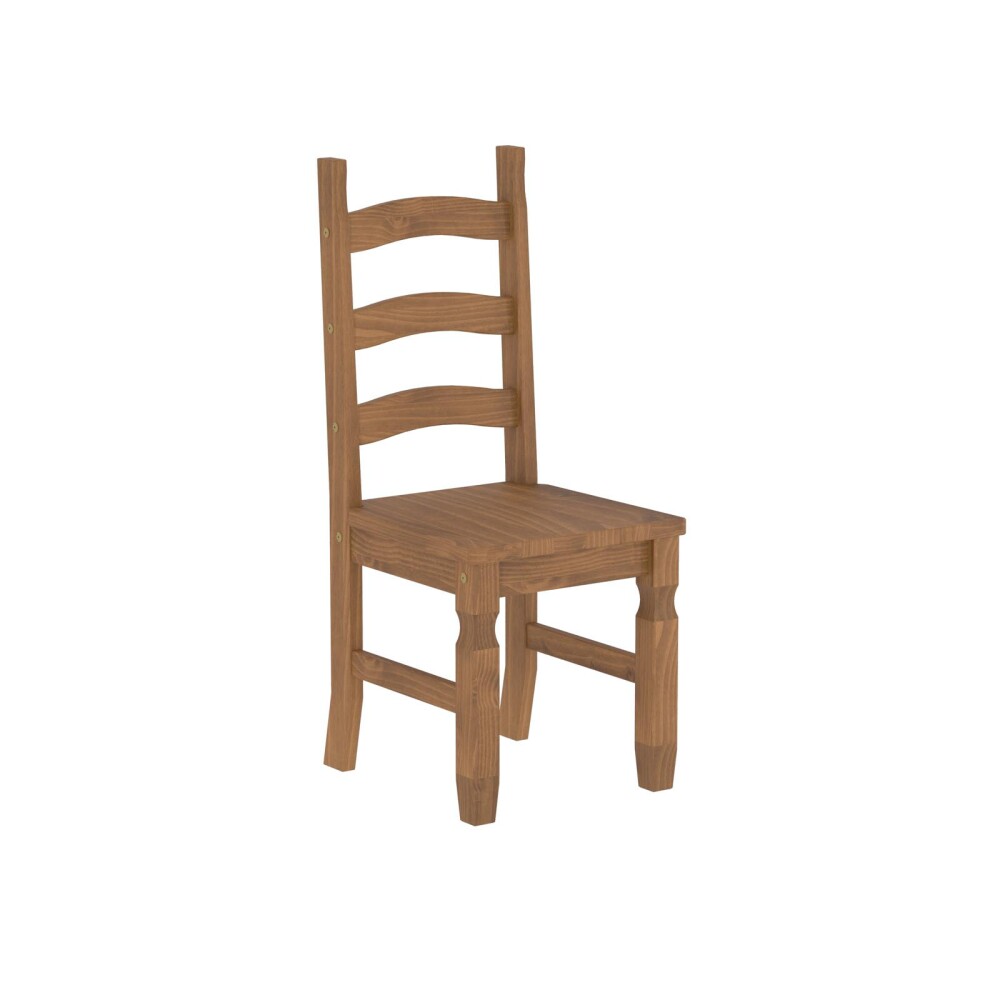 JUEGO DE COMEDOR PINO MARRON MEX 1+4