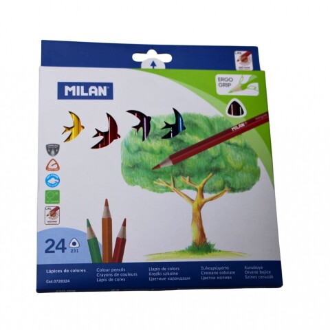 LAPIZ MILAN X 24 COLORES MODELO 0728324 LAPIZ MILAN X 24 COLORES MODELO 0728324