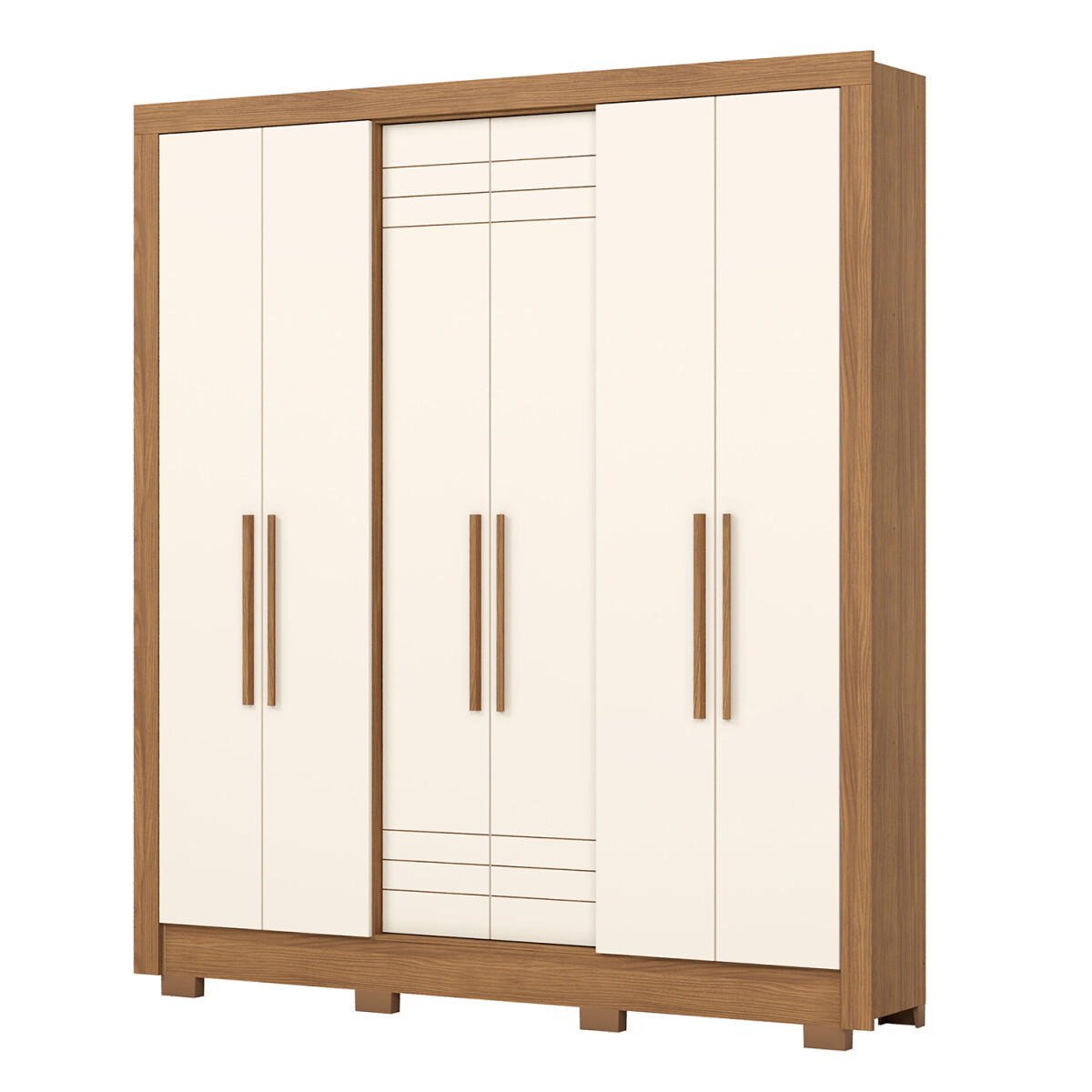 ROPERO 6 PUERTAS CORREDIZAS 3 CAJONES INTERNOS GUARDARROPA ARMARIO PLACARD CLOSET 