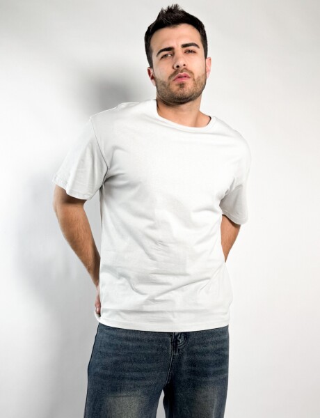 Remera oversize con estampa con relieve Bal Gris