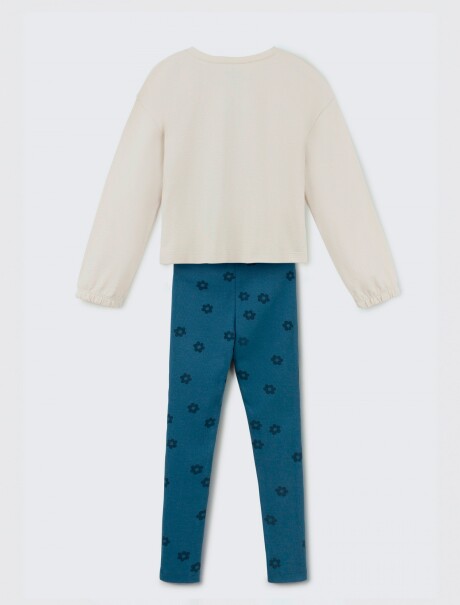 CONJUNTO INFANTIL CON ESTAMPA BEIGE