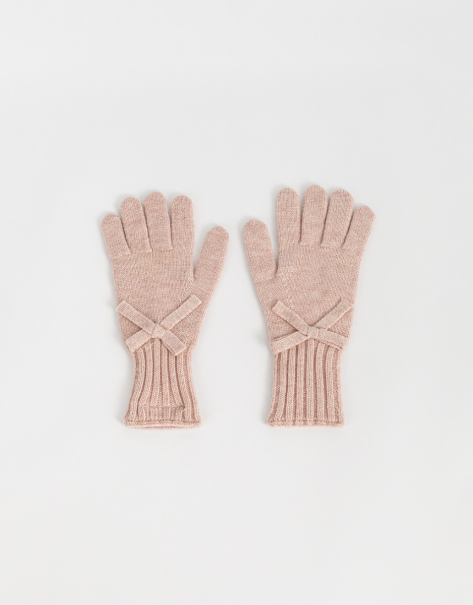 Guantes Tejido Con Moño 