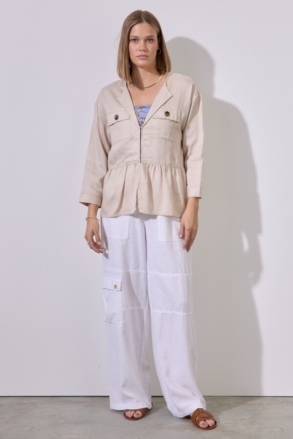 Chaqueta Tencel BEIGE