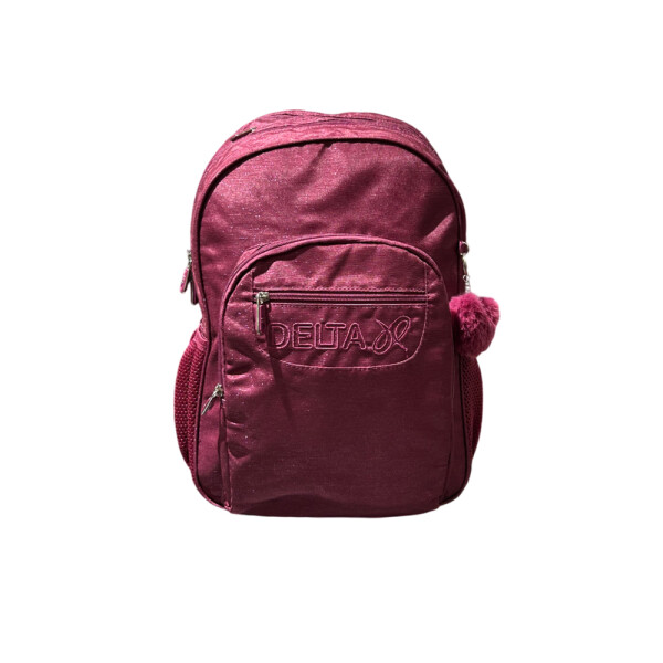 Mochila escolar espalda 17" con útiles Fucsia