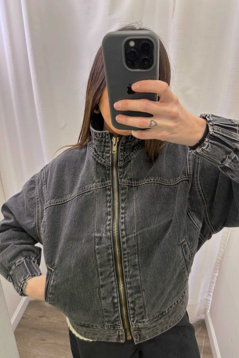 Campera Grunge Gris