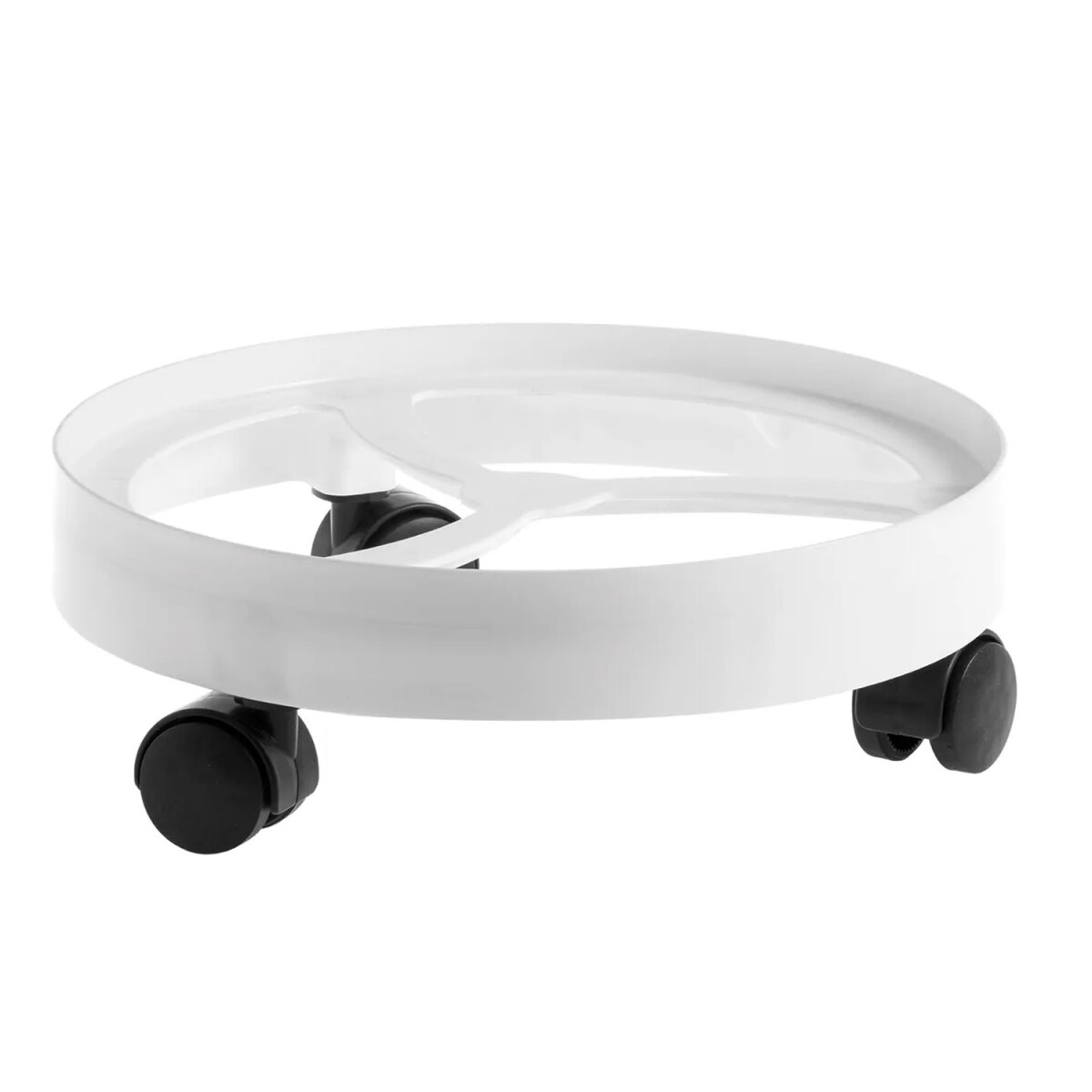 Base Soporte Plástico Garrafa 13K Movible c/Ruedas Paramount - Blanco 