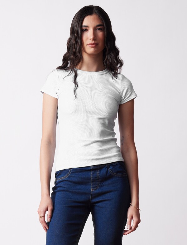 Remera Basica Ribs CRUDO