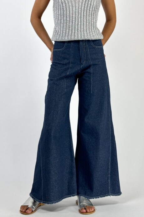 PANTALÓN JACINTO JEAN LAMINADO Plateado