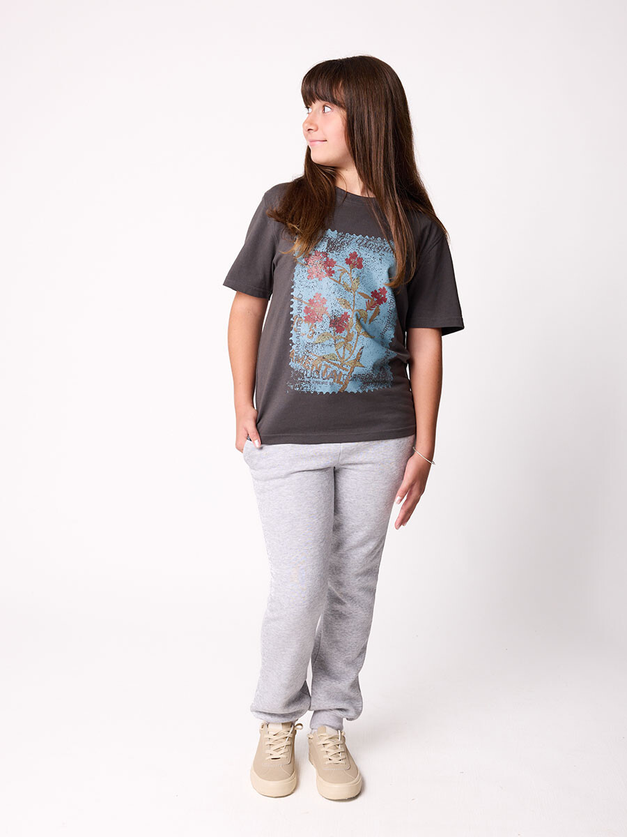 T-SHIRT FLOX TEEN DIXIE Gris Oscuro