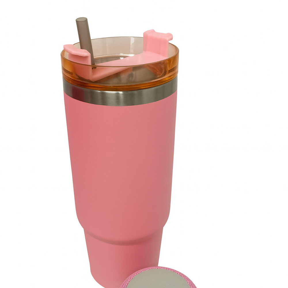 Vaso Termico de 900ml Con Parlante Rosa