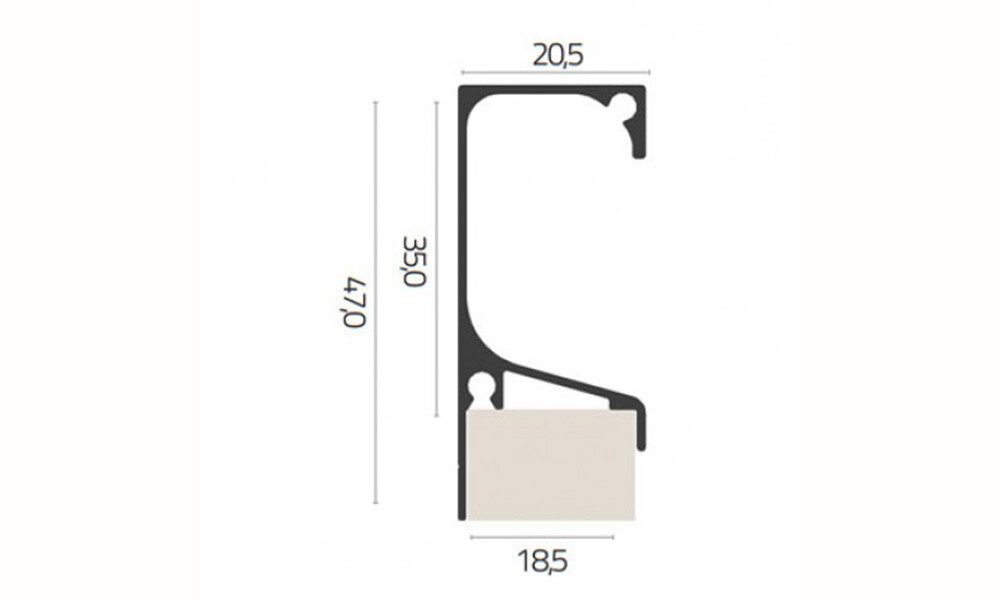 Perfil tirador c/tapa RM 053 inoxidable 3mt Perfil Tirador C/tapa Rm 053 Inoxidable 3mt