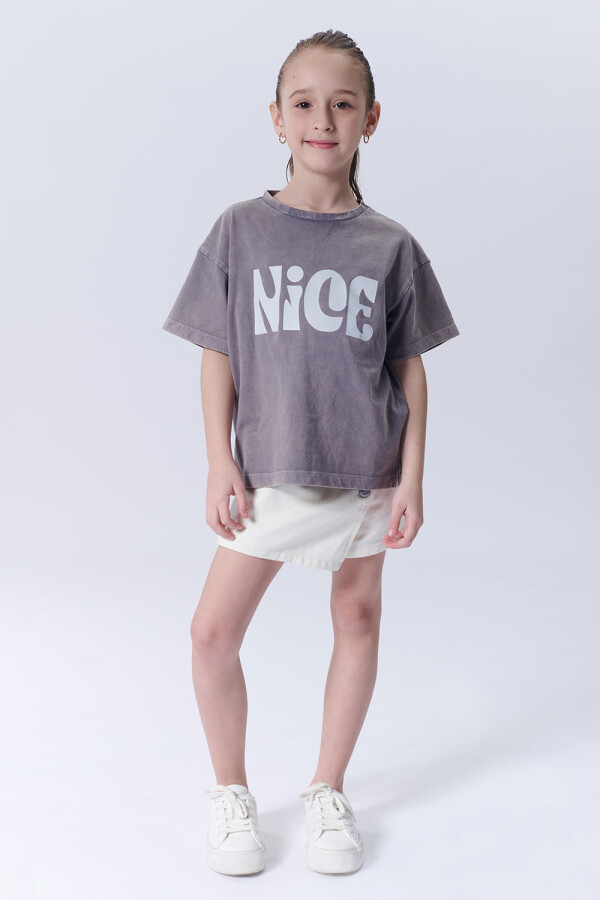 Pollera short jean Crudo