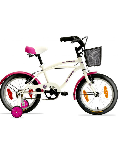 Bicicleta Infantil Baccio Ipanema rodado 16 con canasto Fucsia/Blanco