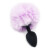 Plug Anal Pompón Conejita Consolador Estimulador Talle S Variante Color Lila Negro