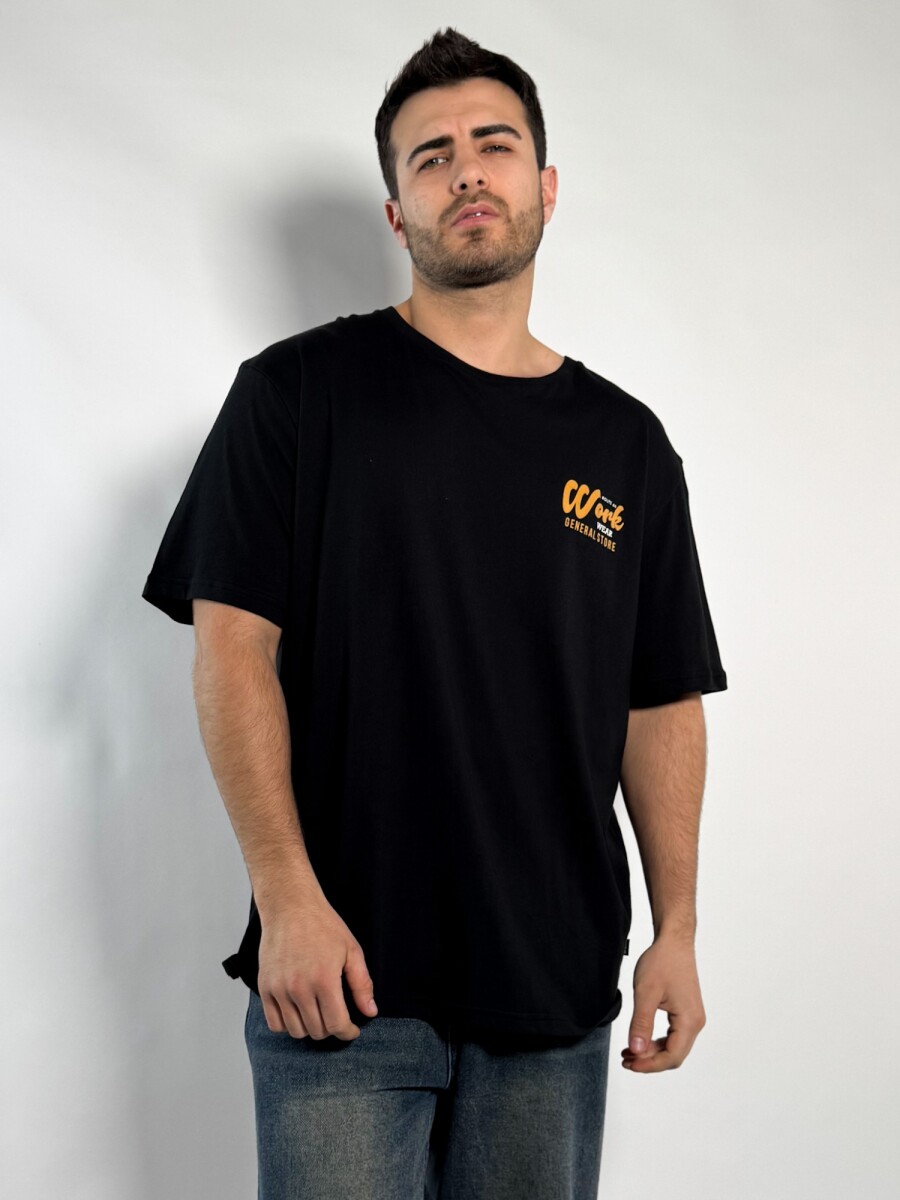 Remera oversize con estampa Ponce - Negro 