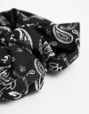 Skunzies Estampados Scrunchie Paisley Negro - Estampado Geometrico