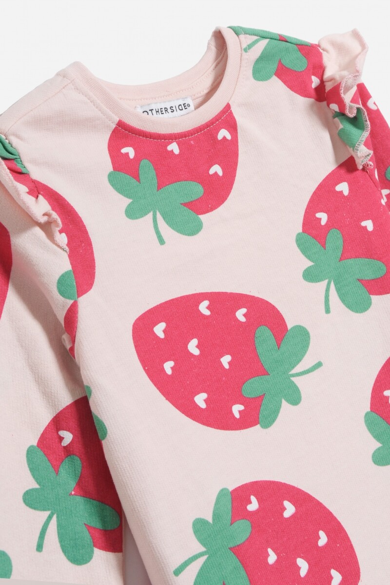 Remera frutillas ROSA