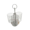 ORGANIZADOR GIRATORIO METAL PLATA P/CUBIERTOS Unica