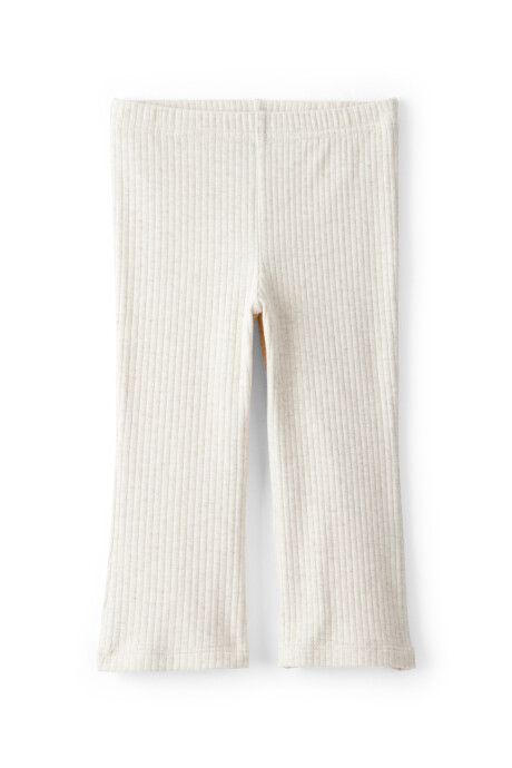Set dos piezas de algodón, pantalón acanalado y buzo, crema Sin color