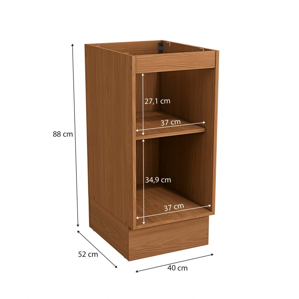 BAJO MESADA 40 CM MDF-Y-MDP MARRON GÉNOVA