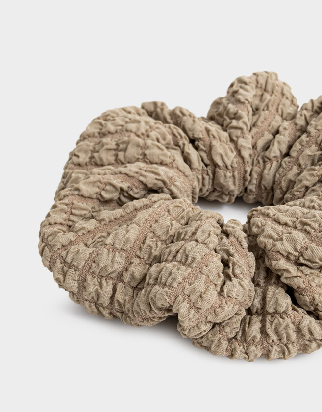 Skunzies Hair Care Maxi Scrunchie Texturado - Marron Beige