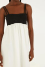 VESTIDO BICOLOR Blanco