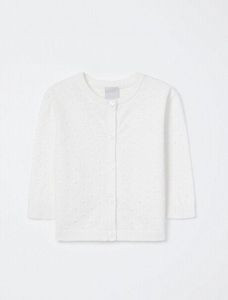 SACO DE PUNTO CON BOTONES BEIGE