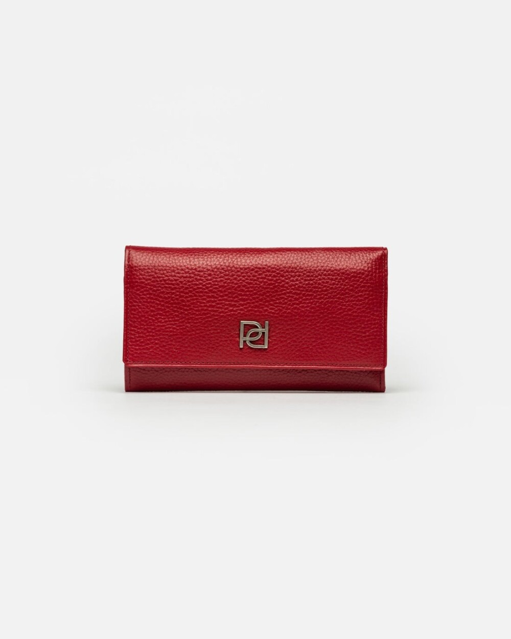 Billetera Cloe en cuero graneado Rojo