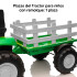 Tractor Eléctrico A Batería Infantil Con Remolque TRACTOR ELECTRICO FL3388B VERDE AMARILLO