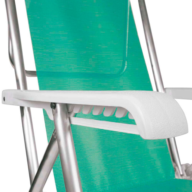 Silla Reclinable 8 Pos. Alum. Sannet VERDE