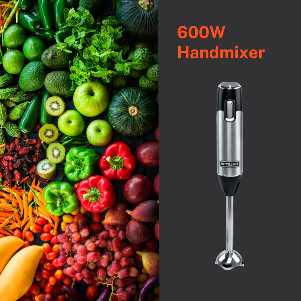 Mixer Con Accesorios Muse Ms-05 Hb 600w MIXER MUSE MS05HB ACCESORIOS ACERO