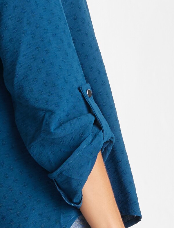 Blusa Escote V PETROLEO