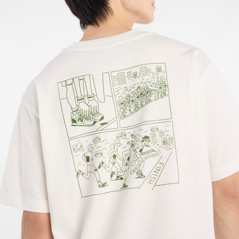 Remera New Balance de Hombre - Runners - MT53921SST WHITE