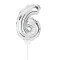 Mini Globo Autoinflable Plata N° 6