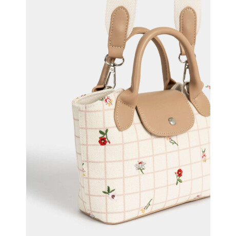 Cartera Mini Shopper Flores Estampado Flores