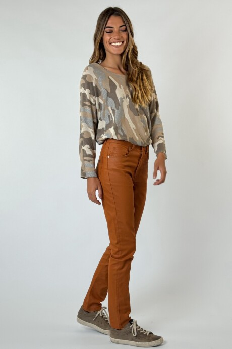 PANTALON ENGOMADO LUNA CAMEL