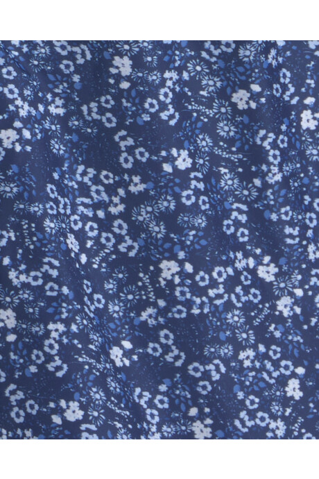 Campera resistente al agua, azul marino, diseño floral Sin color