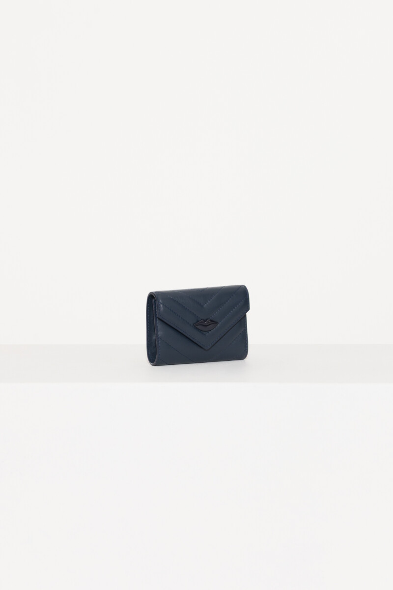 BILLETERA LIPSTICK FLAP Azul